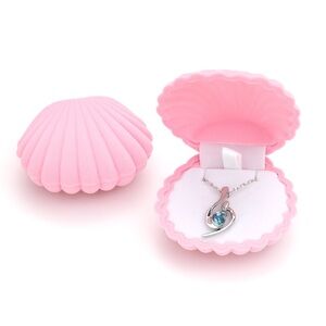 Flannel Shell Jewelry Box Baby Pink